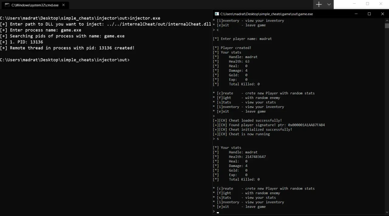 External and Internal Cheats